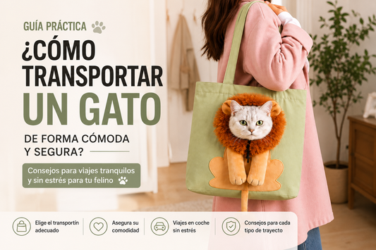 Bolso transportín para gatos para transportar un gato cómodamente y de forma segura