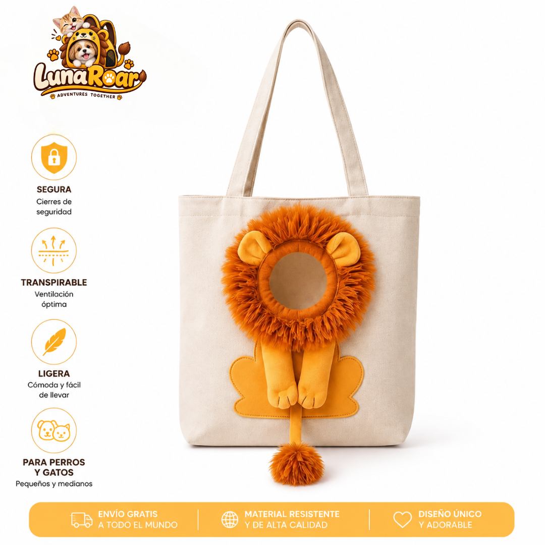 Bolso Transportín para Mascotas Transpirable, Cómodo y Ligero