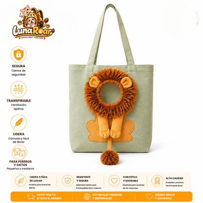 Bolso Transportín para Mascotas Transpirable, Cómodo y Ligero