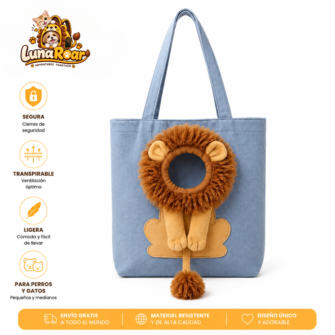 Bolso Transportín para Mascotas Transpirable, Cómodo y Ligero